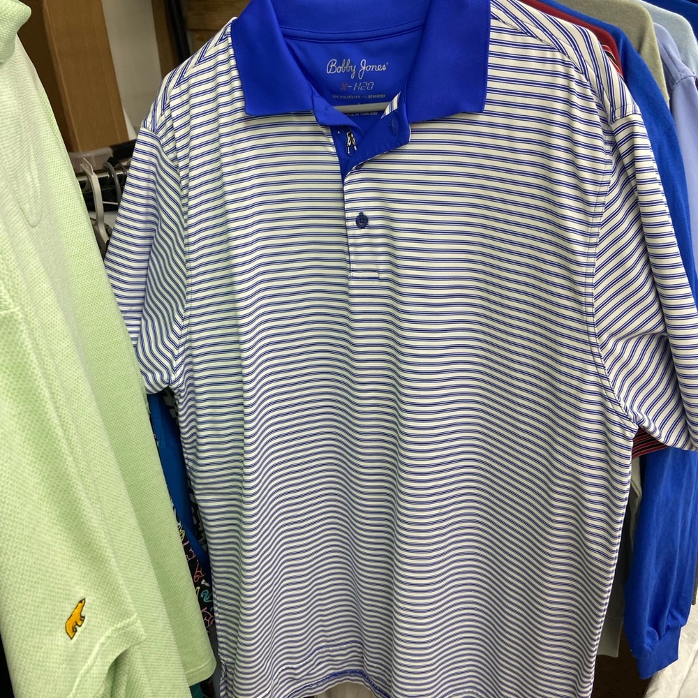 Bobby Jones Classic Blue and White Striped Polo